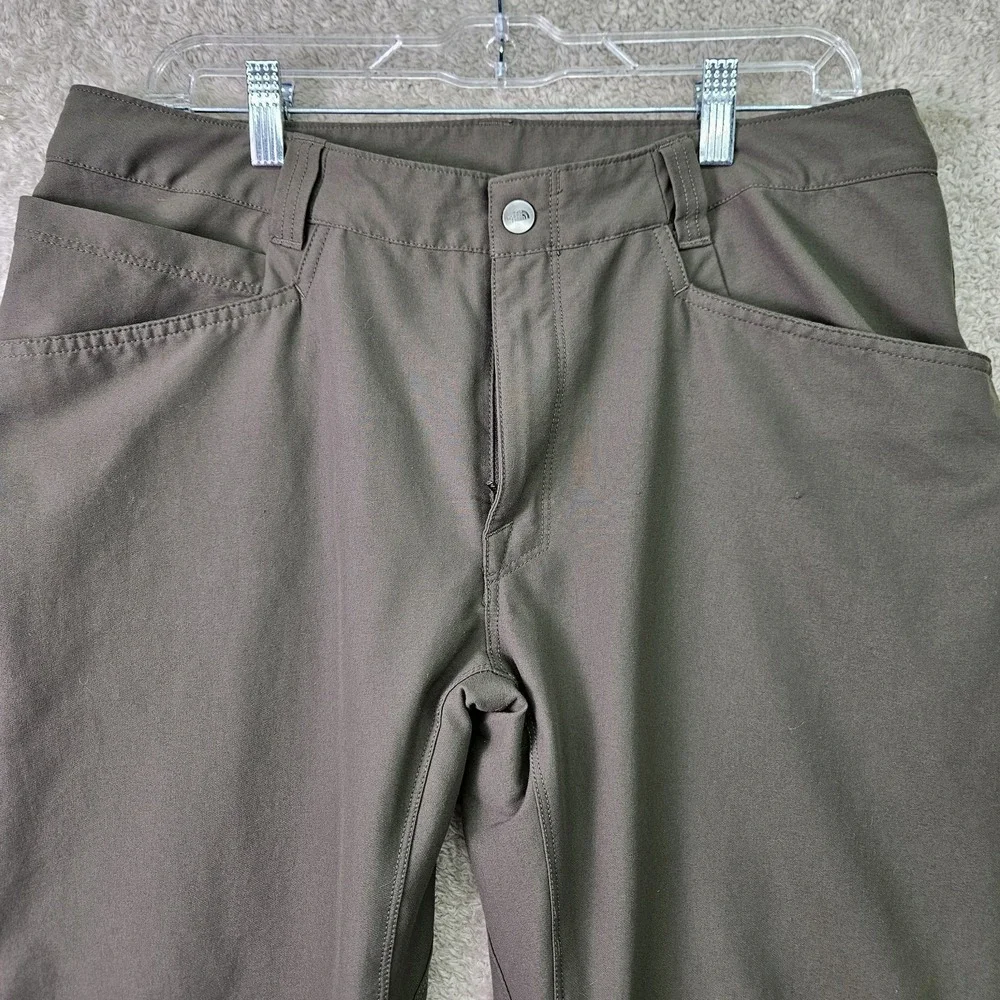 The North Face Tech Pants Mens 34x30‎ Olive Green Outdoor Hiking Straight Leg